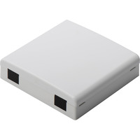 Digitus FTTH Anschlussdose, für 2x SC Simplex, LC Duplex weiß, 2x Spleißhalter