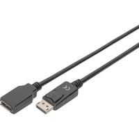Digitus DisplayPort 1.2 Verlängerungskabel, Stecker > Buchse schwarz, 2 Meter