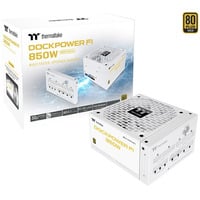 Thermaltake Dockpower FI 850W Snow, PC-Netzteil weiß, 1x 12-Pin High Power GPU, 4x PCIe, Kabelmanagement, 850 Watt