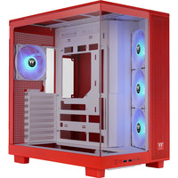 Thermaltake View 380 XL TG ARGB , Tower-Gehäuse rot, Tempered Glass x 2