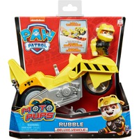 Spin Master Paw Patrol Moto Pups Rubbles Motorrad, Spielfahrzeug gelb, mit Spielfigur