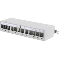 Digitus Modulares Desktop Patchpanel, 12-Port, geschirmt hellgrau, für Keystone-Module, mit Beschriftungsfeld