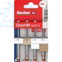 fischer Hohlraumdübel DuoHM 4x55 S TX 4 Stück, mit Panhead-Schraube