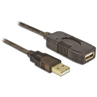 DeLOCK USB 2.0 Aktivverlängerungskabel, USB-A Stecker > USB-A Buchse schwarz, 15 Meter