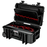 KNIPEX Werkzeugkoffer "Robust26 Move" 00 21 33 LE, Werkzeugkiste schwarz, staub- und wasserdicht, flugtauglich