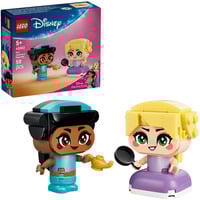 LEGO 43303 Disney Princess Die Mini-Prinzessinnen Jasmin & Rapunzel, Konstruktionsspielzeug 