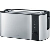 Severin Automatik-Langschlitztoaster AT 2590 edelstahl/schwarz, 1.400 Watt, für 4 Scheiben Toast