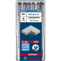 Bosch Expert Hammerbohrer SDS-plus-7X, Ø 6mm, 30 Stück Arbeitslänge 50mm