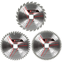 EINHELL Kreissägeblatt-Satz HM, Ø 250 x 30mm, 2,5mm, 24Z / 42Z / 60Z 3-teilig, für Akku-Tischkreissäge TE-TS 36/210 Li u.a.