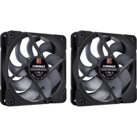 Noctua NF-A12x25 G2 PWM Sx2-PP chromax.black, Gehäuselüfter schwarz, PWM-Anschluss, 2 Lüfter, 120 mm