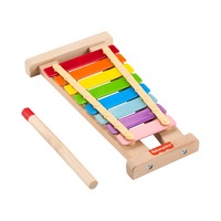Fisher-Price Holz-Xylophon Musikinstrument für Kleinkinder, Musikspielzeug 2 Teile