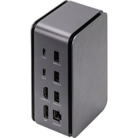 Digitus 14 Port Dockingstation grau/schwarz, HDMI, DP, USB-A, USB-C, USB4, 3,5mm, SD/MicroSD, 8K