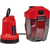 Einhell Akku-Klarwasserpumpe GE-SP 18 LL Li, Tauch- / Druckpumpe rot/schwarz, Li-Ionen Akku 4Ah