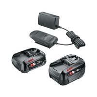 Bosch Starter-Set 18V (PBA 2.0Ah + PBA 4.0Ah + AL 18V-20) schwarz, 2x Akku + Ladegerät, POWER FOR ALL ALLIANCE