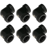 RAIJINTEK PELIAS BLACK - D160906, Verbindung schwarz, 6 Stück