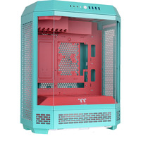 Thermaltake The Tower 600 , Tower-Gehäuse mint/rot, Tempered Glass x 3