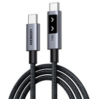 UGREEN Uno USB-C auf USB-C Kabel (100W) schwarz/grau, 2 Meter, PD 100 Watt, mit Display