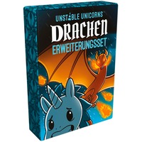 Asmodee Unstable Unicorns  - Drachen Erweiterungsset, Kartenspiel Erweiterung