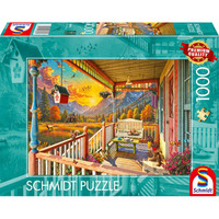 Schmidt Spiele Bergland-Veranda, Puzzle 1000 Teile