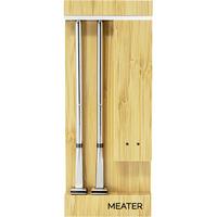 Meater Pro Duo, kabelloses Fleischthermometer edelstahl/holz, 75 Meter Reichweite, 2 nummerierte Temperaturfühler