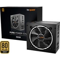 be quiet! Pure Power 12M 550W, PC-Netzteil schwarz, 1x 12-Pin High Power GPU, 2x PCIe, Kabel-Management, 550 Watt