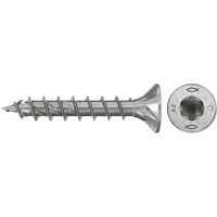 fischer Spanplattenschraube PowerFast II 4,0x30 Senkkopf TX 200 Stück, mit Vollgewinde, Edelstahl A2