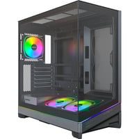 Montech SKY 3 , Tower-Gehäuse schwarz, Panorama-Glasfront