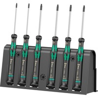 Wera 2067/6 Elektroniker TORX BO Schraubendrehersatz + Rack schwarz/grün, 6-teilig, Black Point Spitze