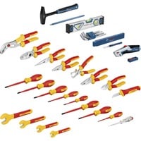 Bosch Professional VDE-Elektrikerkoffer, 37-teilig, Werkzeug-Set rot/gelb, L-BOXX 136