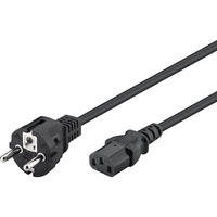 goobay Kaltgeräte-Anschlusskabel C13 > Schutzkontakt-Stecker schwarz, 5 Meter, gerader Stecker