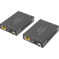 Digitus HDMI Extender Set 4K/60Hz, 70 Meter, HDMI Verlängerung schwarz, Sendeeinheit + Empfängereinheit