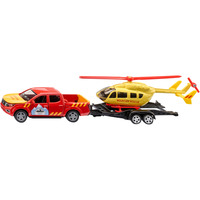 SIKU 2570 SUPER Nissan Navara mit Helikopter, Modellfahrzeug 