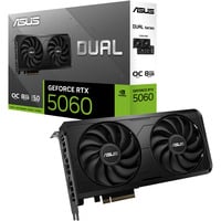 ASUS GeForce RTX 5060 DUAL OC EVO Edition 8GB, Grafikkarte schwarz, DLSS 4, 3x DisplayPort, 1x HDMI 2.1
