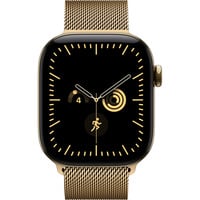Apple Watch Series 12, Smartwatch Titan Gold, 42 mm, Milanaise Armband Brillantgold, Cellular