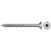 fischer Spanplattenschraube PowerFast II 5,0x40 Senkkopf TX 200 Stück, mit Teilgewinde, Edelstahl A2
