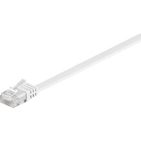 goobay Patchkabel RJ-45 Stecker > RJ-45 Stecker weiß, 20 Meter, flach, Cat.5e U/UTP