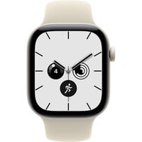 Apple Watch Series 12, Smartwatch weiß, Keramik, 42 mm, Sportarmband Sand M/L, Cellular