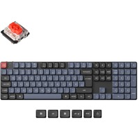 Keychron K5 Pro, Gaming-Tastatur schwarz/blaugrau, DE-Layout, Gateron Low Profile 2.0 Mechanical Red, Hot-Swap, Aluminiumrahmen, RGB, PTB