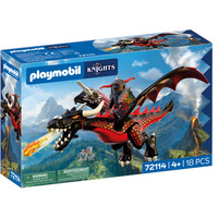 PLAYMOBIL 72114 Knights Schwarzer Drache, Konstruktionsspielzeug 