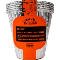 Traeger Einlage für Fett & Aschebehälter aluminium, 5er Pack, Aluminium