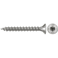 fischer Spanplattenschraube PowerFast II 3,0x12 Senkkopf TX 200 Stück, mit Vollgewinde, Edelstahl A2