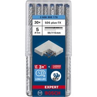 Bosch EXPERT Hammerbohrer SDS-plus-7X, Ø 5mm, 30 Stück Arbeitslänge 50mm