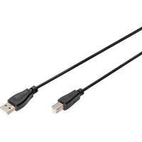 Digitus USB 2.0 Anschlusskabel USB-A (Stecker) > USB-B (Stecker) schwarz, 1 Meter