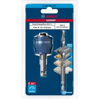 Bosch EXPERT Power Change Plus Adapter, Hex 11mm blau, 2-teilig, mit HSS-G Zentrierbohrer Ø 7,15mm x105mm