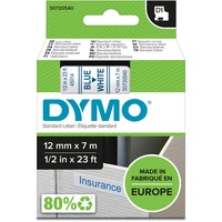 Dymo D1 ORIGINAL Schriftband, blau auf weiß, 12mm x 7m S0720540