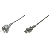 Digitus Deutsches Netzanschlusskabel schwarz, 0,75 Meter, "Micky Maus"-Stecker