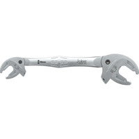 Wera 6006 Joker S / L - Selbstjustierender Doppelmaulschlüssel, Schraubenschlüssel silber, SW 10 - 19mm und 1/2" - 3/4"