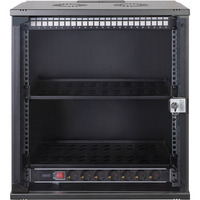 Digitus Netzwerk-Set SOHO Pro 19" 540x400 mm (BxT), IT-Schrank schwarz, 12 Höheneinheiten