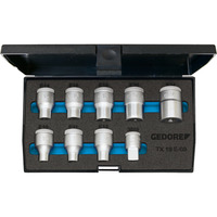 GEDORE Steckschlüssel-Satz 1/2" Außen-Sechsrund E10-E24, 9-teilig E10 - E24