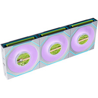 Lian Li UNI FAN SL-INF LCD FLEX 120 Wireless, Gehäuselüfter weiß, Reverse, 3er Pack mit LCD FLEX Receiver, 120 mm